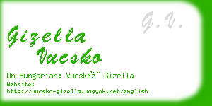 gizella vucsko business card